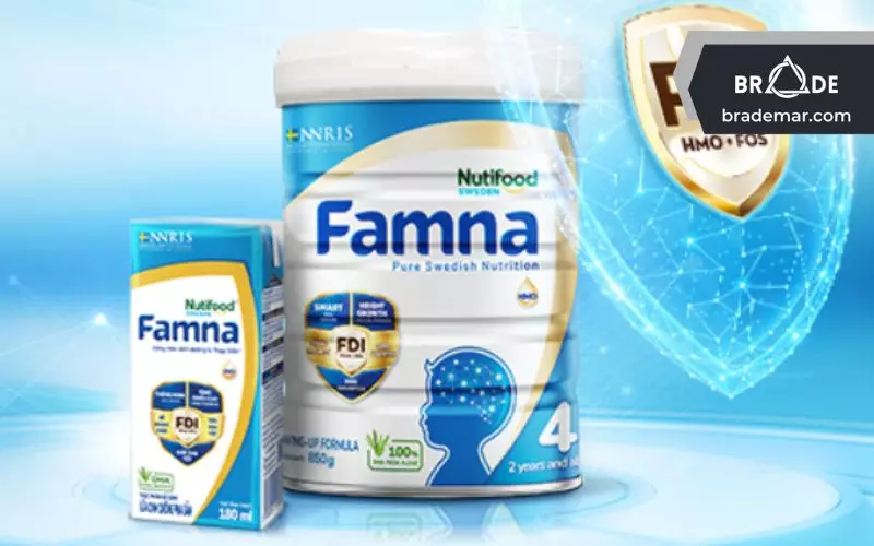 Danh mục sản phẩm của Nutifood bao gồm Famna