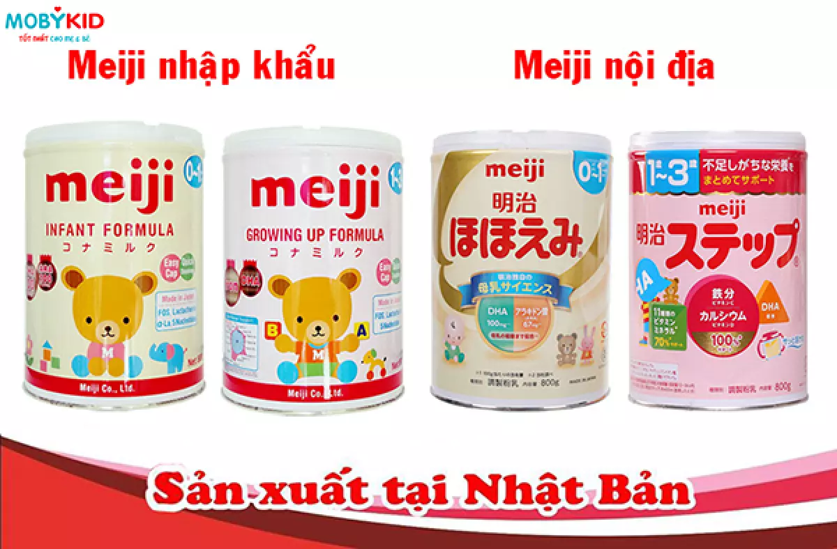 Giúp mẹ phân biệt lựa chọn sữa Meiji nhập khẩu liên doanh & Meiji nội địa chính xác và nhanh nhất