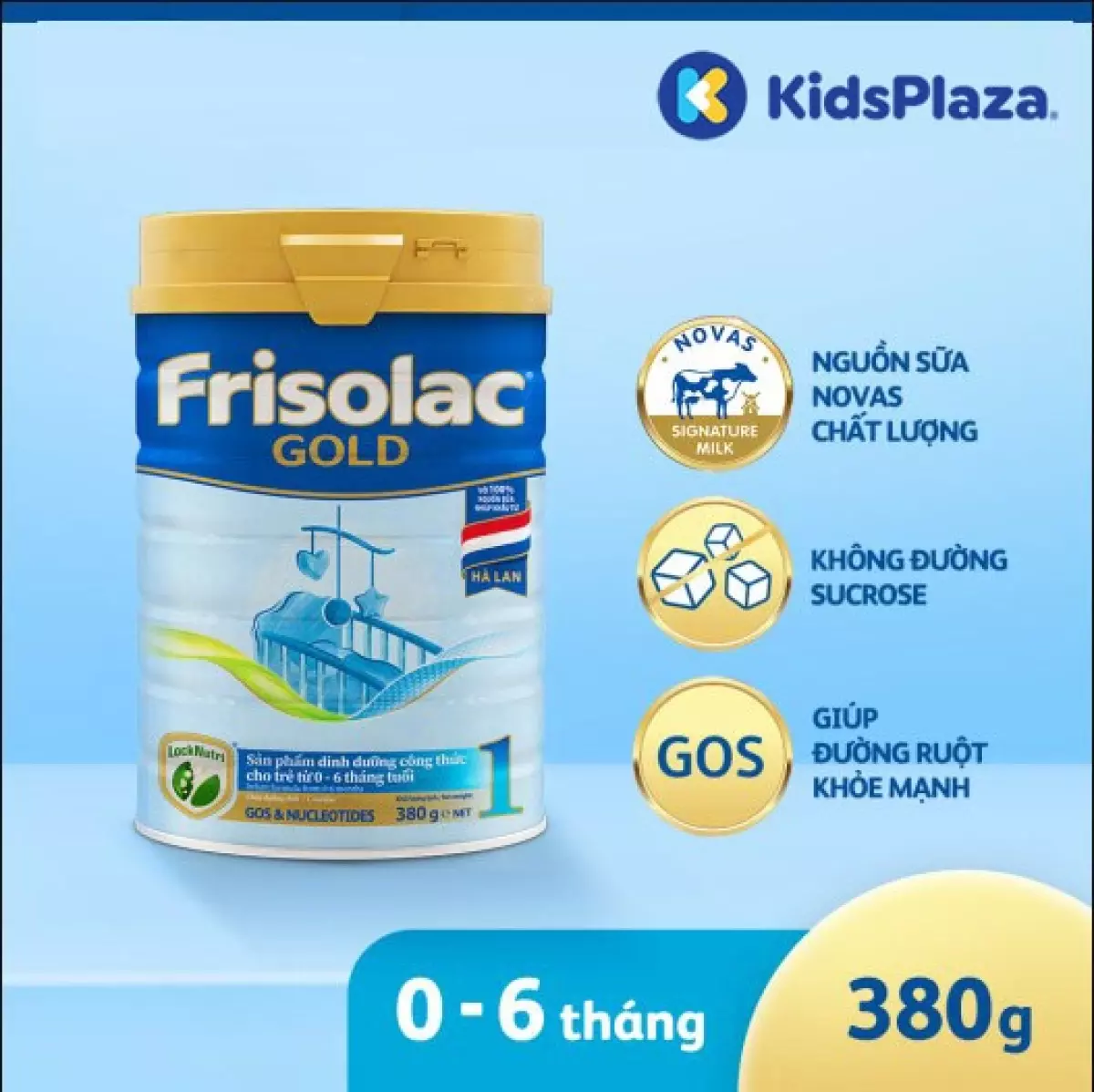 Sữa Frisolac Gold 1 380g cho bé 0-6 tháng