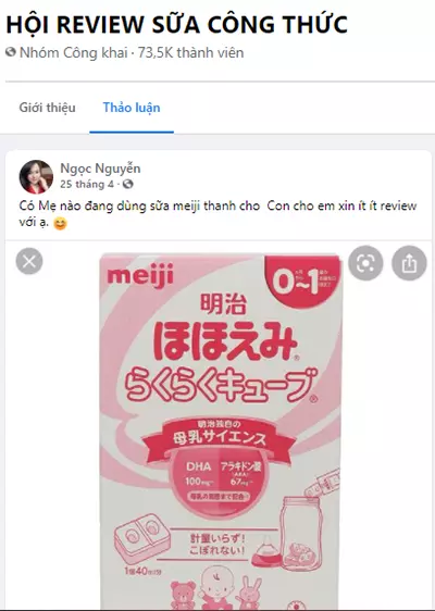 review sữa Meiji thanh tốt không từ mẹ Ngọc Nguyễn