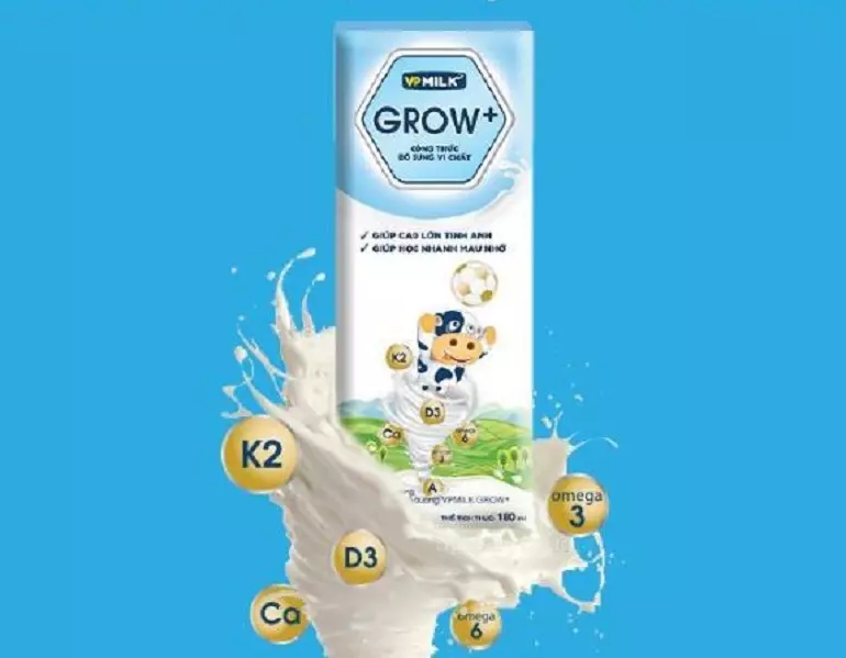 Sữa tươi tiệt trùng có đường VPMilk Grow+ vị truyền thống