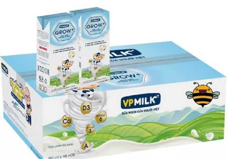 Sữa tươi tiệt trùng ít đường VPMilk Grow +
