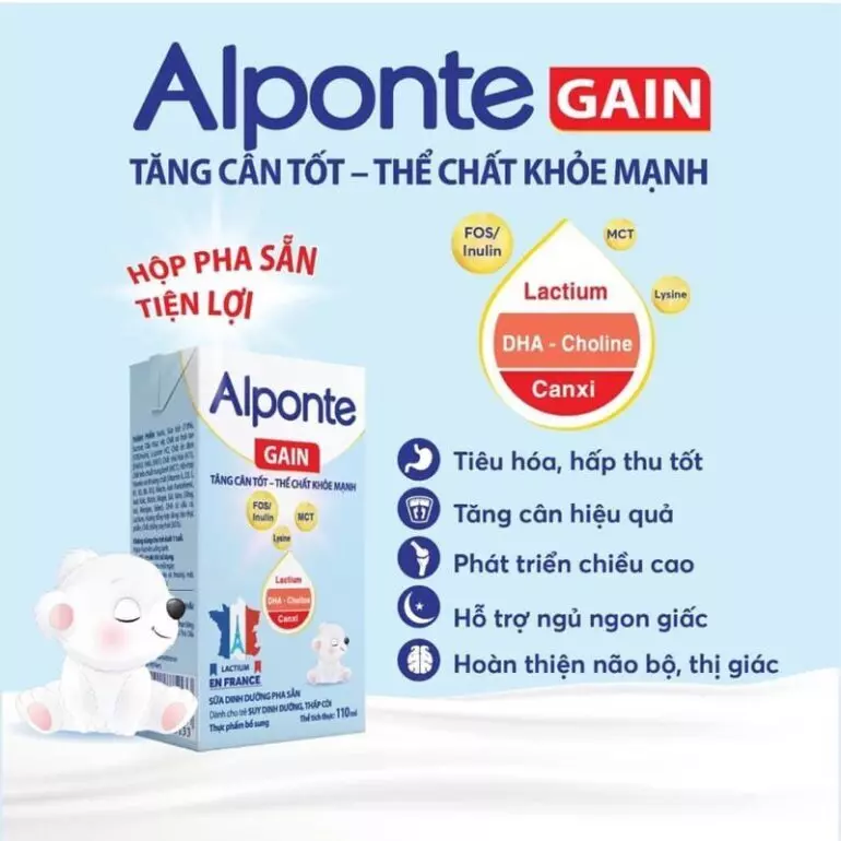 Sữa bột pha sẵn Alponte Gain