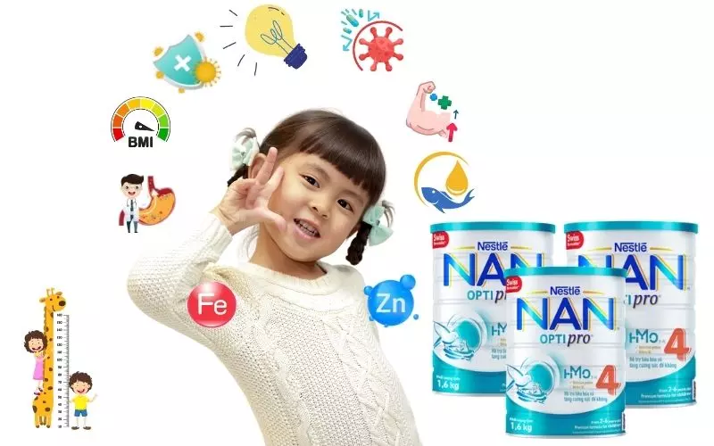 Sữa NAN giúp bé 3 tuổi tăng cân
