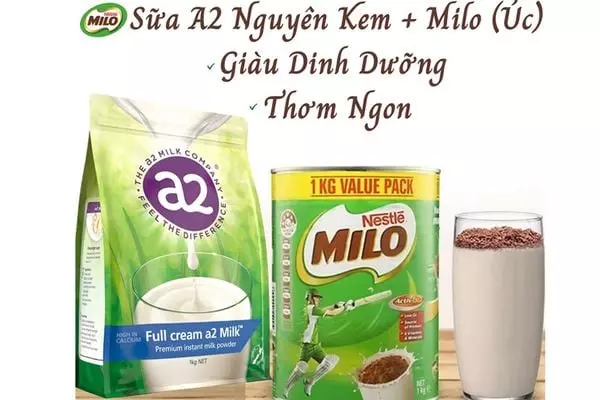 Bí quyết pha sữa A2 nguyên kem giúp tăng cân hiệu quả