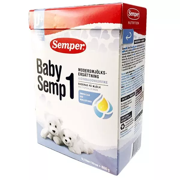 Sữa Semper Thụy Điển số 1 với bao bì hộp giấy