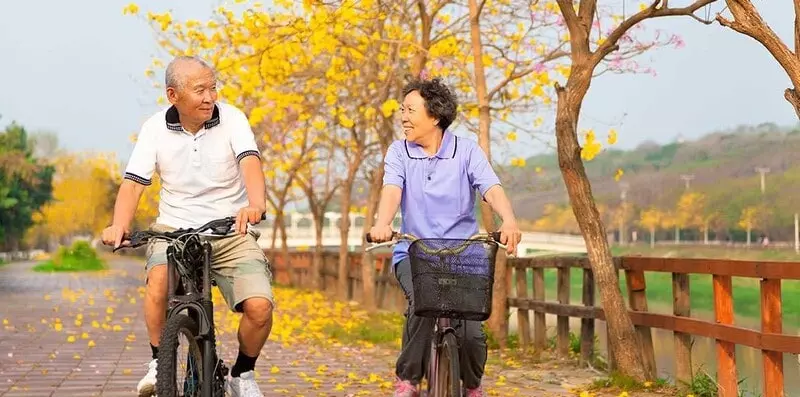 Đạp xe nhẹ nhàng tốt cho sức khỏe của người cao tuổi