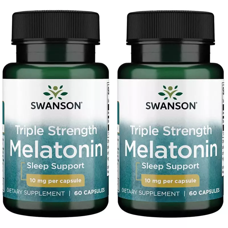 Thực phẩm chức năng giúp dễ ngủ: Swanson Triple Strength Melatonin 10mg