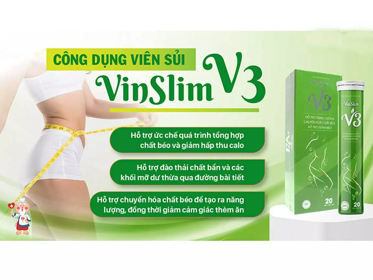 Công dụng của sản phẩm Viên sủi Vinslim V3