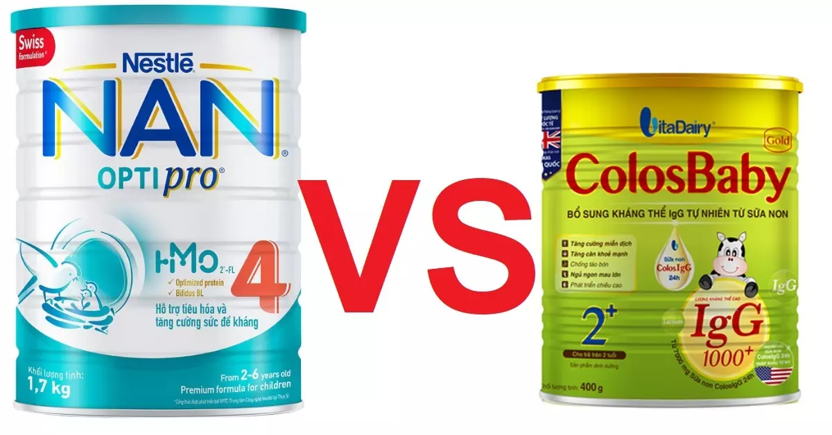 So sánh sữa NAN và Colosbaby