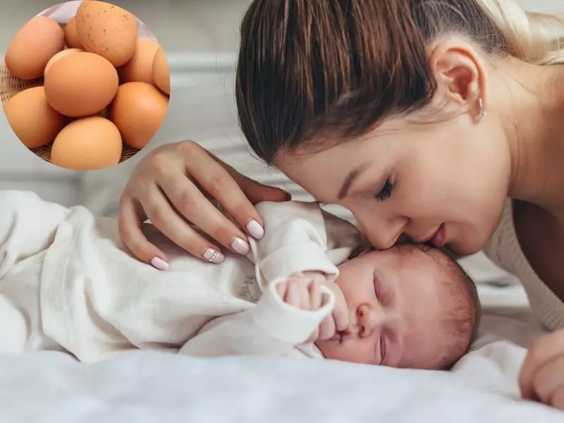 Trứng gà tốt cho sức khỏe phụ nữ sau sinh.