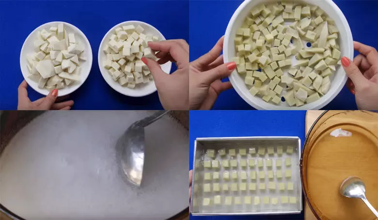 Cách làm thạch khoai môn trà sữa bằng bột rau câu