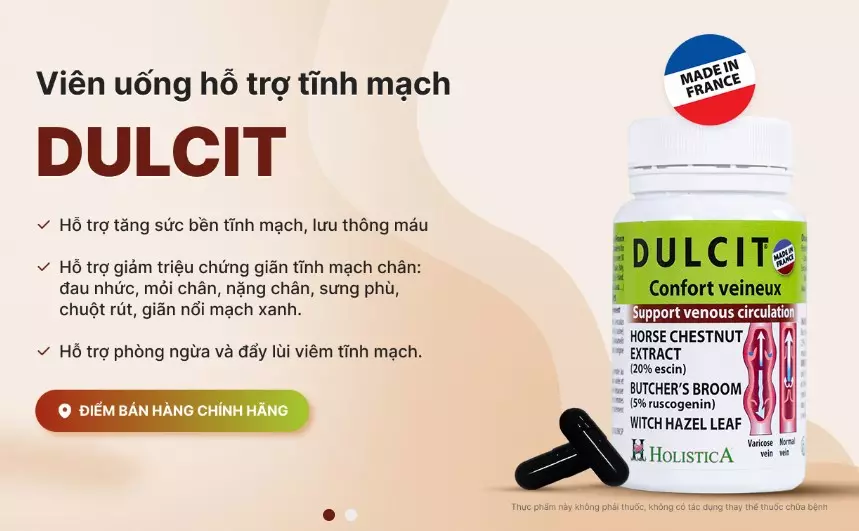 Viên uống Dulcit là giải pháp cho người suy giãn tĩnh mạch