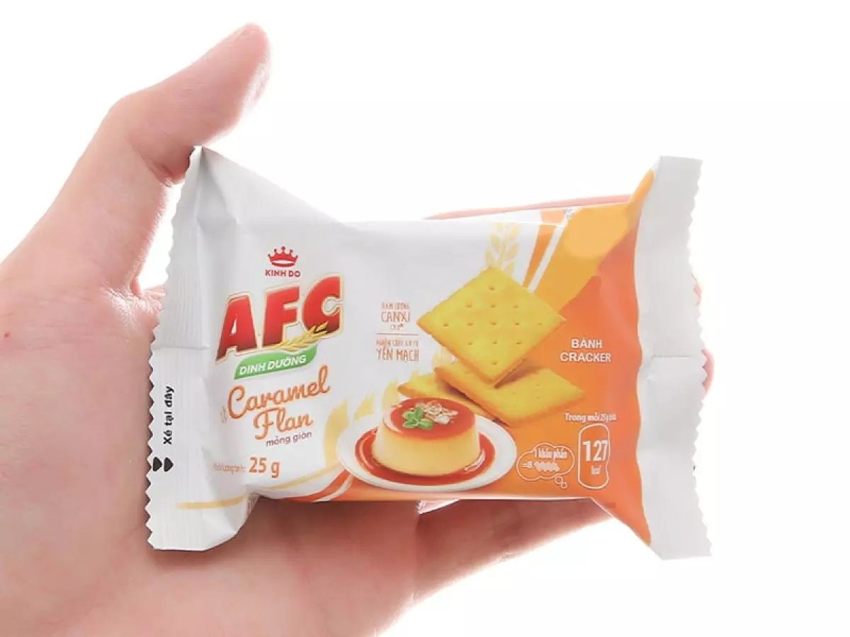 Bánh quy AFC caramel flan hộp 125g cực ngon