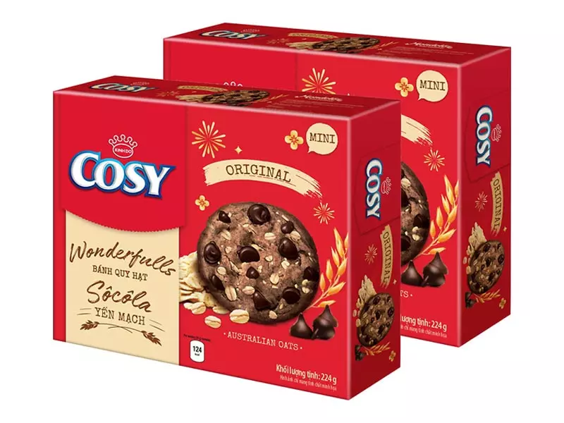 Bánh quy Cosy Socola yến mạch hộp 224g