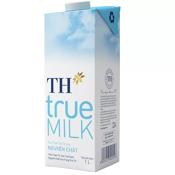 Thùng sữa tươi TH Milk nguyên chất hộp 1Lít